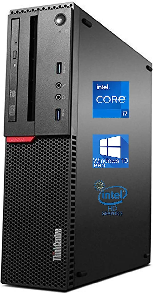 Lenovo ThinkCentre SFF Business Desktop Computer, Intel Core i7 Upto  4.0GHz, 512GB SSD, 4K 2-Monitor Support DisplayPort, HDMI, DVD-RW, AC  Wi-Fi, 