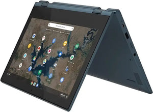 Refurbished Lenovo IdeaPad Flex 3 Chromebook 11.6" Touchscreen 2-in-1 Laptop - Intel Celeron N4020, 4GB RAM, 64GB eMMC, Chrome OS - Abyss Blue