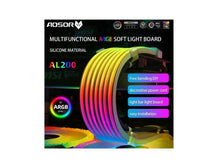 Load image into Gallery viewer, COOLMOON AOSOR AL200 Lamp Tape 5V ARGB Aura Sync Flexible Light Bar Widening Bendable Multifunctional DIY for 24P Motherboard Power
