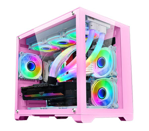 Pink Theme Custom PC Ryzen5 5500 RTX4060 1TB NVMe, Windows 11 Pro
