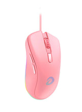 Load image into Gallery viewer, Dareu Pink Gaming Office Mouse 6 Programmable Buttons, Ergonomic RGB Mouse with 16.8 Million Chroma 7 Backlit for PC, Laptop, and Notebook
