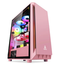 Load image into Gallery viewer, Segotep Gaming Case with Headset Gaming Mouse Combo Pink ATX Micro-ATX, MINI-ITX Mid Case USB3.0 Port, 1.0mm SPCC Steel Plate, Support Liquid Cooling Tempered Glass Side - Uniway Computer Alberta
